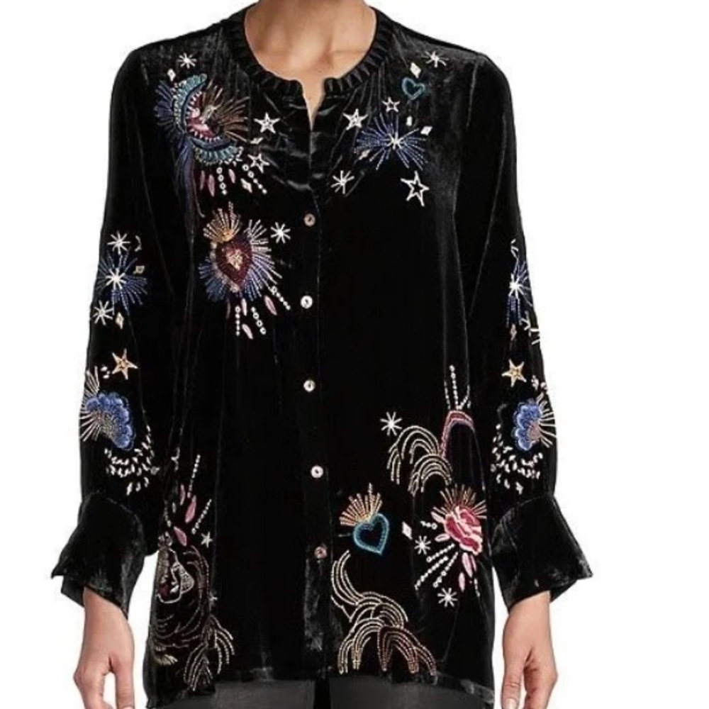 Johnny Was Eden Celestial Velvet Voyager tunic/Jacket NWT - Picture 3 of 16